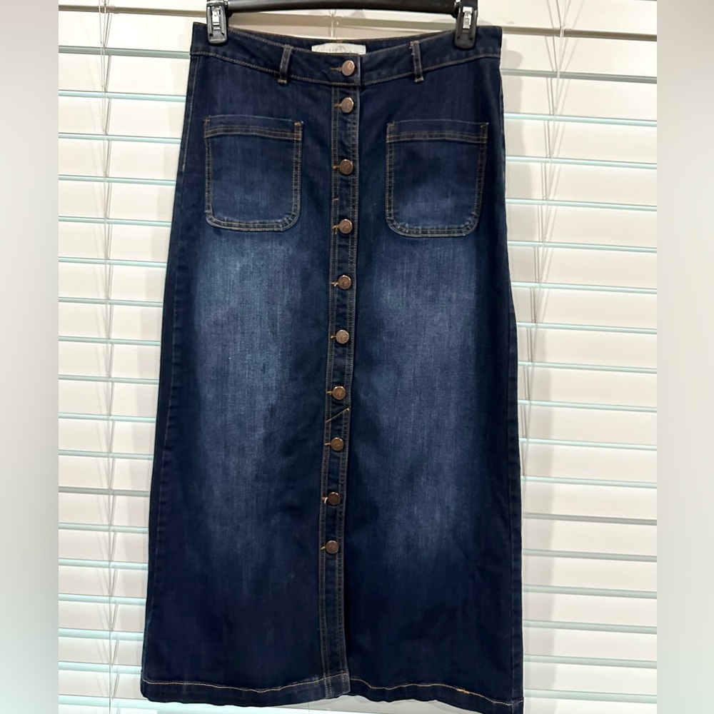 Long Jean Skirt